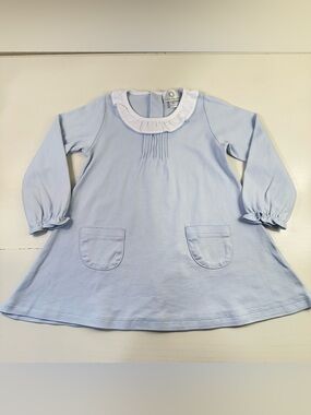 Proper Peony Blue Pima Twirl Dress 2T